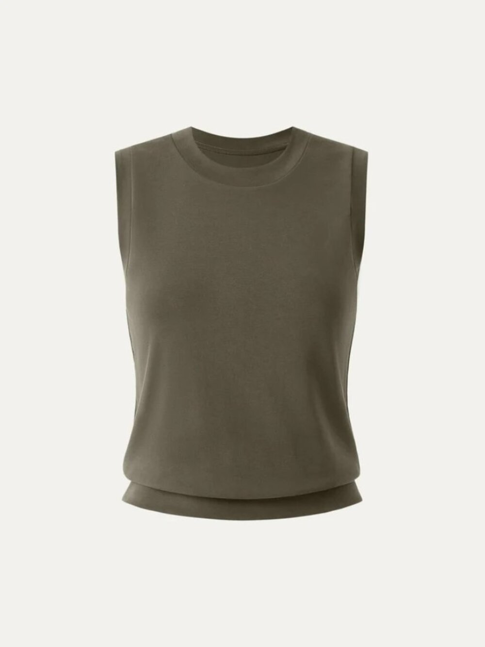 Crew Neck Top - Olive